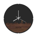 Skyline Klok Rond Boston Noten