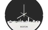 Skyline Klok Rond Boston Wit Glanzend