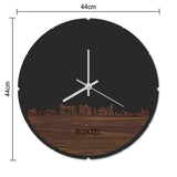 Skyline Klok Rond Boxtel Bamboe houten cadeau decoratie relatiegeschenk van WoodWideCities