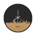 Skyline Klok Rond Breda Bamboe