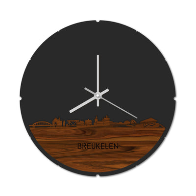 Skyline Klok Rond Breukelen Palissander