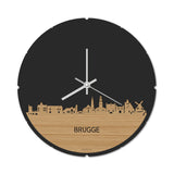 Skyline Klok Rond Brugge Bamboe