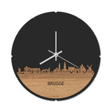 Skyline Klok Rond Brugge Eiken