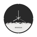 Skyline Klok Rond Brunssum Wit Glanzend