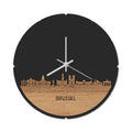 Skyline Klok Rond Brussel Eiken