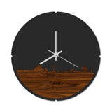Skyline Klok Rond Cairo Palissander houten cadeau decoratie relatiegeschenk van WoodWideCities