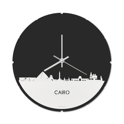 Skyline Klok Rond Cairo Wit Glanzend