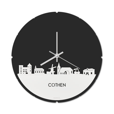 Skyline Klok Rond Cothen Wit Glanzend