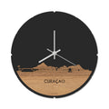 Skyline Clock Round Curacao Oak