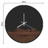 Skyline Klok Rond Curaçao Metallic Goud gerecycled kunststof cadeau decoratie relatiegeschenk van WoodWideCities