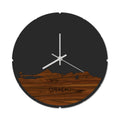 Skyline Clock Round Curacao Rosewood