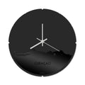 Skyline Clock Round Curacao Black Glossy