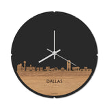 Skyline Klok Rond Dallas Eiken