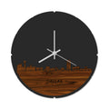 Skyline Clock Round Dallas Rosewood