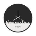 Skyline Clock Round Dallas White Glossy