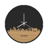 Skyline Klok Rond Delden Bamboe