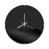 Skyline Klok Rond Delden Zwart Glanzend