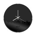 Skyline Klok Rond Delft Zwart Glanzend
