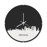 Skyline Klok Rond Den Haag Wit Glanzend