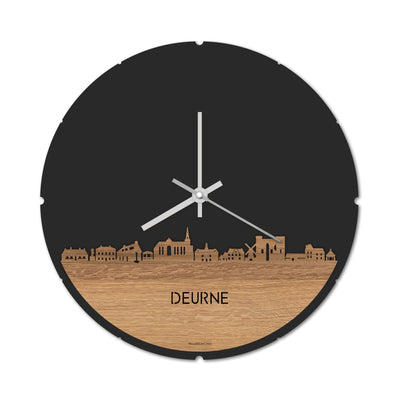 Skyline Clock Round Deurne Oak