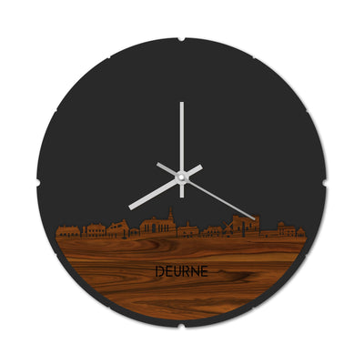 Skyline Clock Round Deurne Rosewood