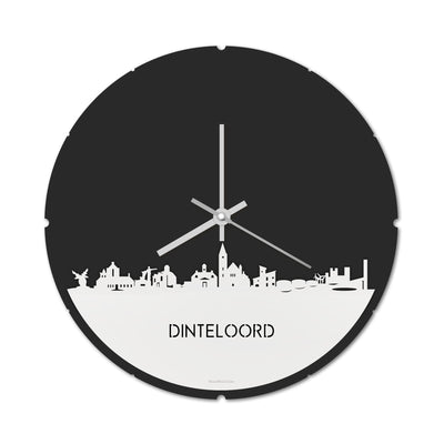 Skyline Clock Round Dinteloord White Glossy