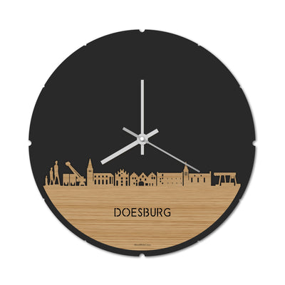 Skyline Clock Round Doesburg Bamboo