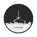 Skyline Klok Rond Doetinchem Wit Glanzend