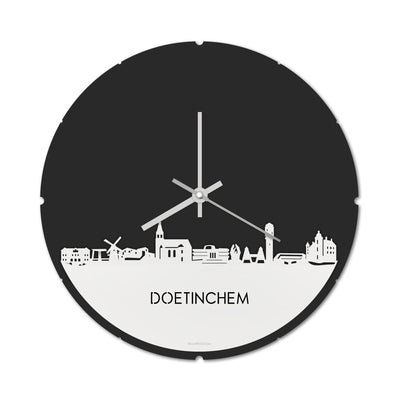 Skyline Clock Round Doetinchem White Glossy