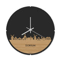 Skyline Klok Rond Dokkum Bamboe