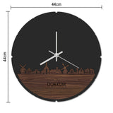 Skyline Klok Dokkum Eiken houten cadeau decoratie relatiegeschenk van WoodWideCities