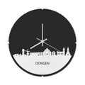 Skyline Klok Rond Dongen Wit Glanzend