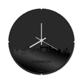 Skyline Clock Round Dordrecht Black Glossy