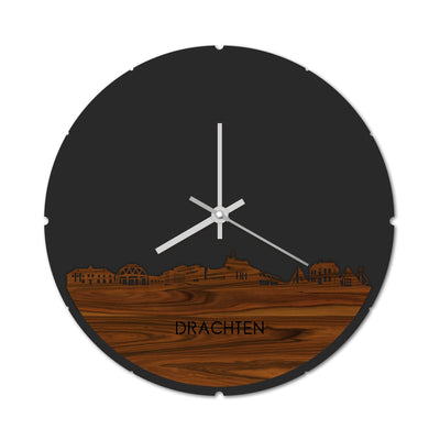 Skyline Clock Round Drachten Rosewood