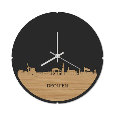 Skyline Klok Rond Dronten Bamboe