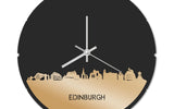 Skyline Klok Rond Edinburgh Goud Metallic