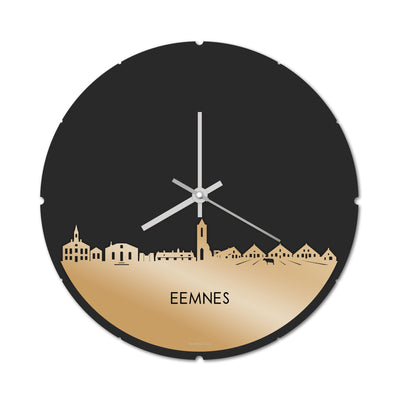 Skyline Klok Rond Eemnes Goud Metallic