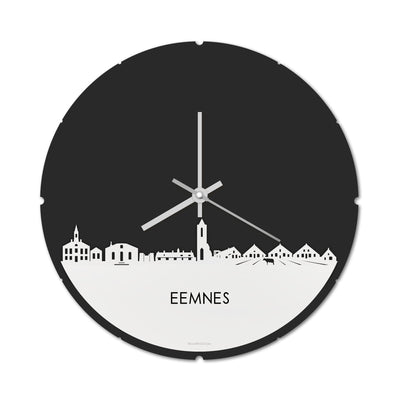 Skyline Klok Rond Eemnes Wit Glanzend