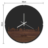 Skyline Klok Rond Eersel Palissander houten cadeau decoratie relatiegeschenk van WoodWideCities