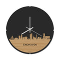 Skyline Klok Rond Eindhoven Bamboe