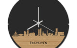 Skyline Klok Rond Eindhoven Bamboe