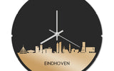 Skyline Klok Rond Eindhoven Goud Metallic