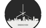 Skyline Klok Rond Eindhoven Wit Glanzend