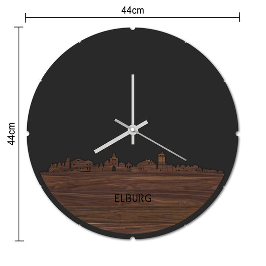 Skyline Klok Elburg Eiken houten cadeau decoratie relatiegeschenk van WoodWideCities