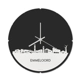 Skyline Klok Rond Emmeloord Wit Glanzend