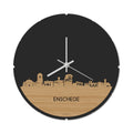 Skyline Klok Rond Enschede Bamboe