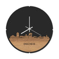 Skyline Klok Rond Enschede Eiken