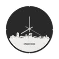 Skyline Klok Rond Enschede Wit Glanzend