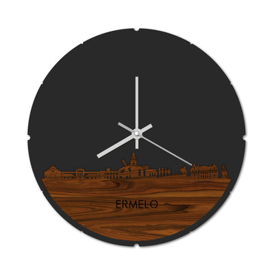 Skyline Clock Round Ermelo Rosewood