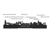 Skyline Klok Fryslan Eiken houten cadeau decoratie relatiegeschenk van WoodWideCities